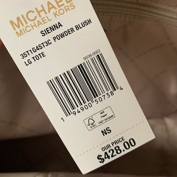 Michael Kors Sienna Leather with Canvas Large Tote - Picture 14 of 14